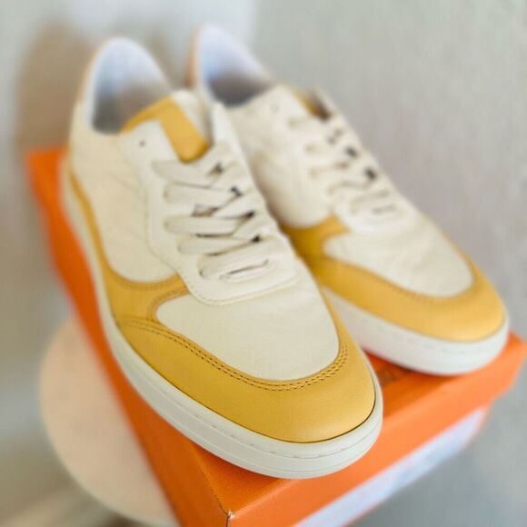 Miz Mooz Veronica Leather Sneaker Lightweight Yellow/White Size 7.5 Euro 38, NWT - Picture 14 of 17